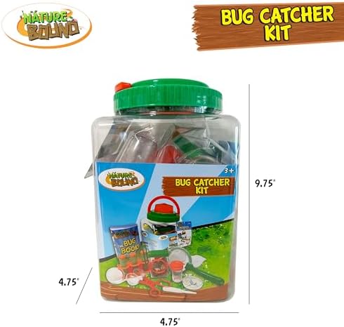Nature Bound Bug Catcher Kit - 20 Piece Outdoor Exploration Set for Kids - Educational & Fun - Safe Insect Catch & Release with Bucket, Net, Magnifier & More - Great Gift for Young Explorers - Image 2