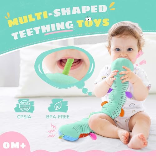 AWOTOY Baby Toys 6-12 Months Music Caterpillar Stuffed Animals Infant Toys - Image 5