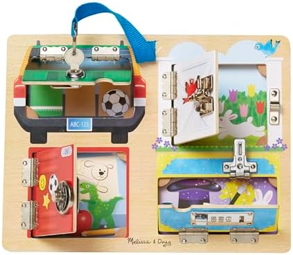 Melissa & Doug Lock and Latch Board Developmental Toy Motor Skills 3+ Gift for Boy or Girl by Unknown