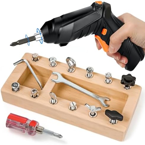 Montessori Screwdriver Board Set, Kids Screwdriver Toy Set Busy Board 3+ by Unknown