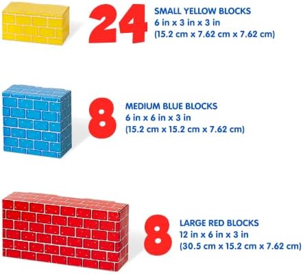 Melissa & Doug Jumbo Cardboard Blocks Building Set (40 pc) - Lightweight Building Toys and Montessori Toys for Toddlers and Preschool Learning Activities - Image 4