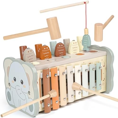 Joyreal Wooden Montessori Toys for 1 Year Old Hammering Pounding Toys by Joyreal
