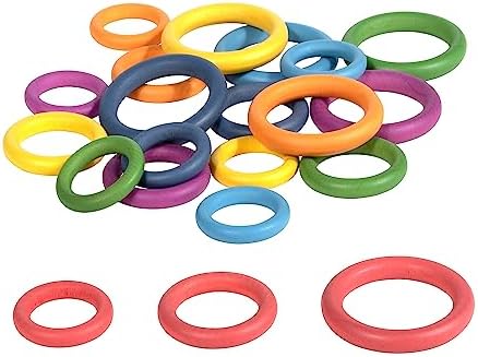 tickit Rainbow Wooden Rings, Set of 21, 3 Sizes - Image 3