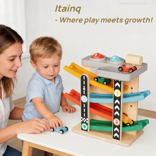Montessori Toddler Toys for 1-2 Year Old Boy, First Birthday Gifts, Grey - Image 2