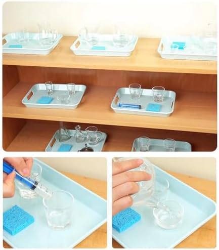 Pouring Practical Life Set, Toddler Water Transfer Activity Tray - Image 4
