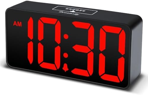 DreamSky Small Digital Alarm Clock for Bedroom with Large Big Numbers by DreamSky