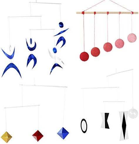 Gobbi Montessori Set - 4 Mobiles: Dancer, Octahedron, Bebe, Hanging by barley+zone