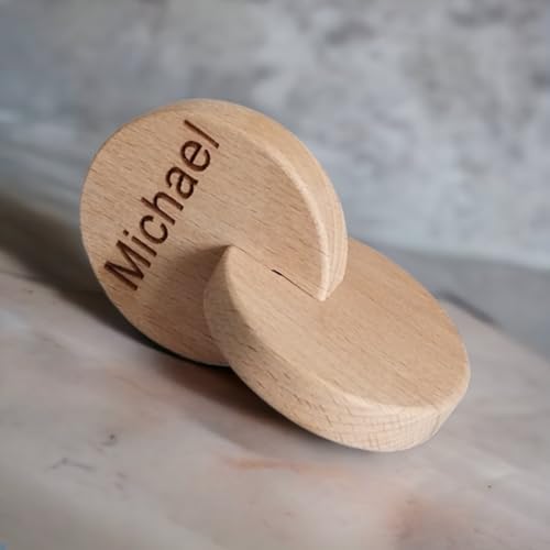 Montessori Wooden Baby Toy Set – Natural Beech Wood Sensory Toys for Infants (0–12 Months) | Rolling Drum, Wooden Rattles, Bell Shaker, Teether Rings | Non-Toxic, Handmade Development Toys - Image 7
