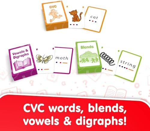 Junior Learning Decoding Flashcards - 162 Phonics Cards for Kids Ages 5+ - Image 2
