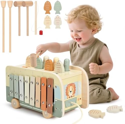 Vanplay Montessori Toys for 1 2 Year Old Boy Gifts - Hammering Pounding Toy by Vanplay