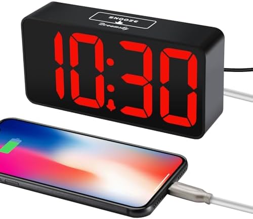 DreamSky Small Digital Alarm Clock for Bedroom with Large Big Numbers - Image 4