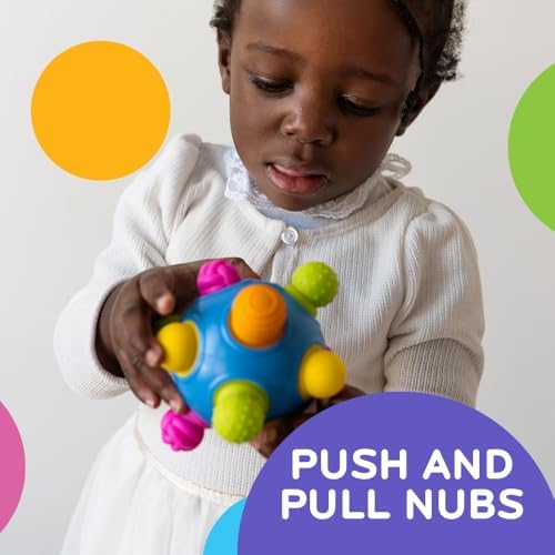 Mobi Woblii Sensory Ball - Sensory Activities for Toddlers and Kids, BPA-Free and Food Grade Silicone Teething Toy, Montessori Learning Games - for 3 Month Old and Up - Image 3