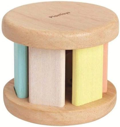 PlanToys® Pastel Wooden Roller Toy for Babies 6+ Months Sensory Rattle Gift - Image 4