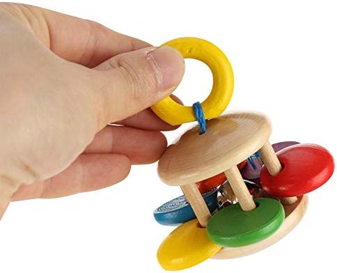 Baby Rattles, Grasping Toy, Wooden Musical Educational Toy, Safe and Durable for Infants 3 Months and Up (Flower Shape) - Image 5