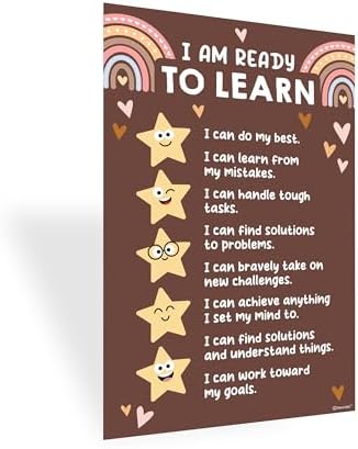 Decorably 15 Emotions Poster Feelings Chart for Kids Decor, 11x17in - Image 3