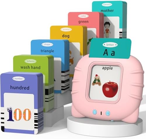Startcan Talking Flash Cards Toys for Girls 1 2 3 4 5 6, Learn ABC, Numbers 0-100, Phrases, Objects, Adjectives, and More Dolch Sight Words,280 Cards with 560 Words/Phrases by Startcan