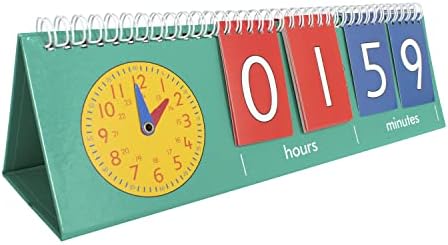 edxeducation Time Flip Chart, Teaching Clock for Kids by EdxEducation