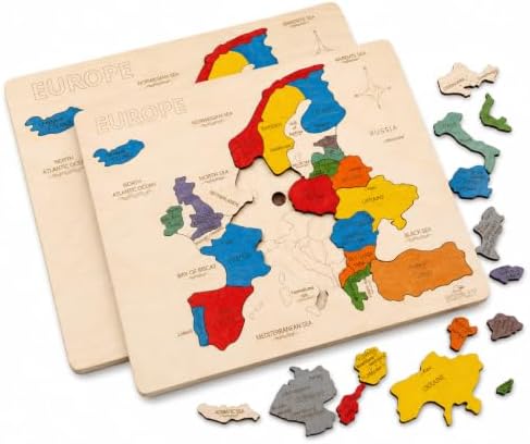 Europe Map Wooden Jigsaw Puzzle for Kids | 33 Puzzle Pieces | Learning & Educational Toy Gift for Boys & Girls Ages 4 Years and Above - Image 4