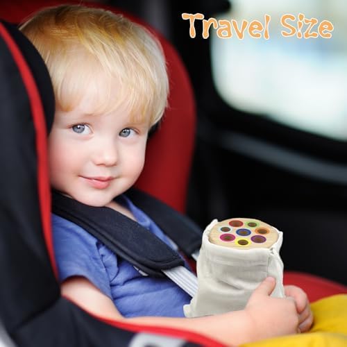 Wooden Montessori Sticks Toys for Kids, 8 Colors Natural Wood Toddler Learning Sorting Toys for 3 Year Old, Sensory Matching Game Birthday Gifts for Boys Girls (Round Sticks) - Image 5