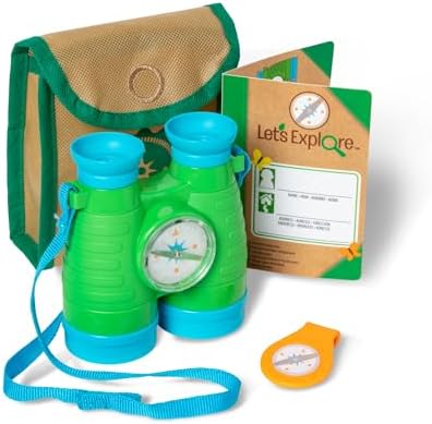 Melissa & Doug Let's Explore Binoculars & Compass Toy Play Set | Camping Play Sets for Children | Kids Binoculars | Gifts Boys & Girls Ages 3+ by Unknown