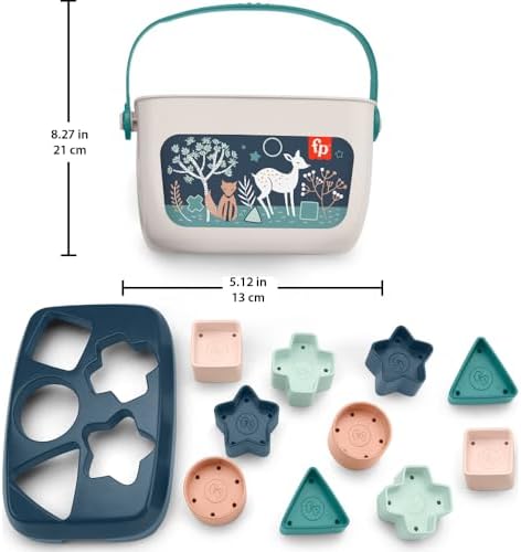 Fisher-Price Baby’s First BlocksToy Set, Navy Fawn - Image 5