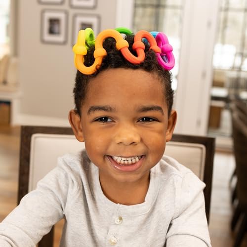 Fat Brain Toys Plip Links, Silicone Building Toys for Creative Play, Creative Construction Play Set for Preschoolers, Kids Toys Ages 3 to 12 - Image 4