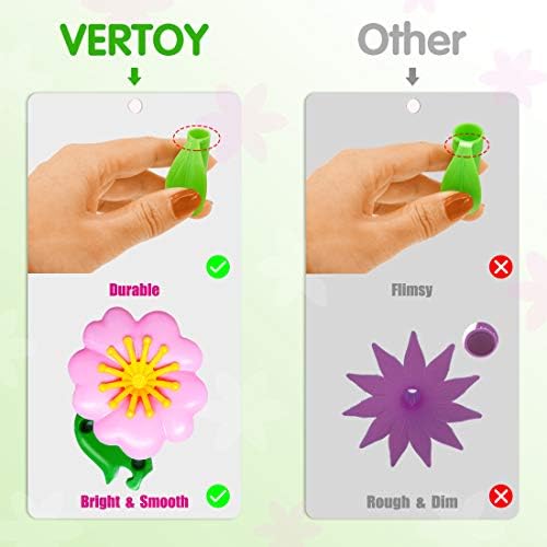VERTOY Gifts for 3 4 5 6 Year Old Girls, Flower Garden Building Toys Set for Toddlers, STEM Preschool Activities and Gardening Pretend Playset, Stacking Game for Age 3+ Little Kids - Image 4