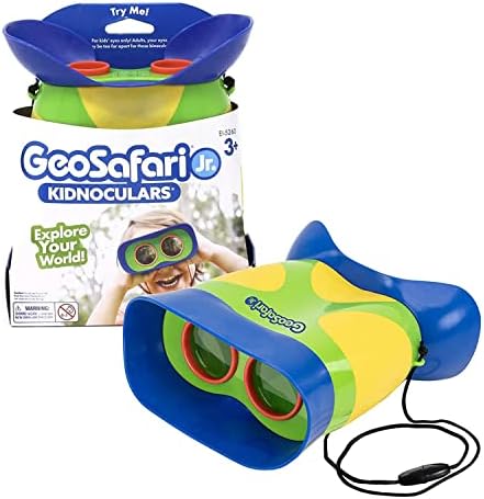 Educational Insights GeoSafari Kidnoculars - Toy Binoculars for Kids, Outdoor Toys for Kids Ages 4-8, Toddler Camping and Nature Toys, Lightweight Binoculars with Neck Strap, Bird Watching Gear by EducationalInsights