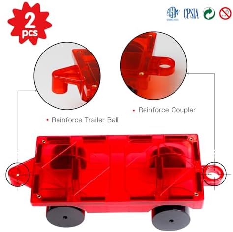 MAGBLOCK 2-Piece Car Set Suitable for Magnetic Blocks Tiles - Image 3