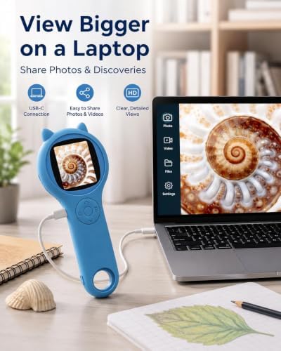 Microscope for Kids, Portable Digital Microscope for Outdoor Exploration - Image 3