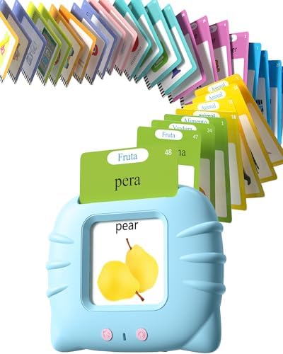 Airbition Bilingual Talking Flash Cards, 510 Words Spanish and English Blue by Airbition