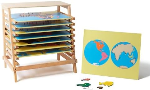 Premium Montessori World Map Puzzle – Large 57cm(22.4in) Wooden Puzzle Map of Continents, Geography Learning Material for Kids, Hands-On Social Studies Activity for Homeschool Classroom Ages 3-6 - Image 5
