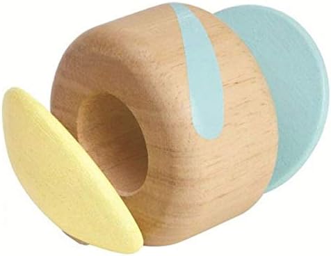 PlanToys Wooden Clapping Roller Early Learning & Development Toy for Babies (5253) | Pastel Color Collection | Sustainably Made from Rubberwood and Non-Toxic Paints and Dyes by PlanToys