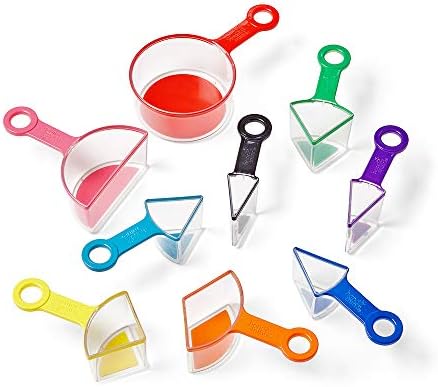 hand2mind Rainbow Fraction Measuring Cups, Set of 9, Ages 3+ - Image 5