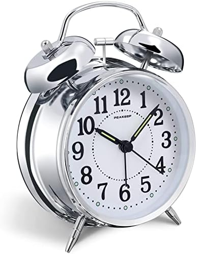 Peakeep Retro 4.5 inches Battery Operated Twin Bell Loud Alarm Clock by PEAKEEP