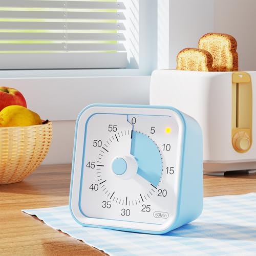 Visual Timer for Kids, Cute Timer with Pause Function, Blue - Image 2