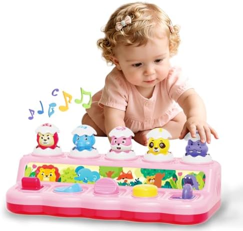FS Pop Up Toy for 1 Year Old Girls, Cause and Effect Toy by FiveStarToys