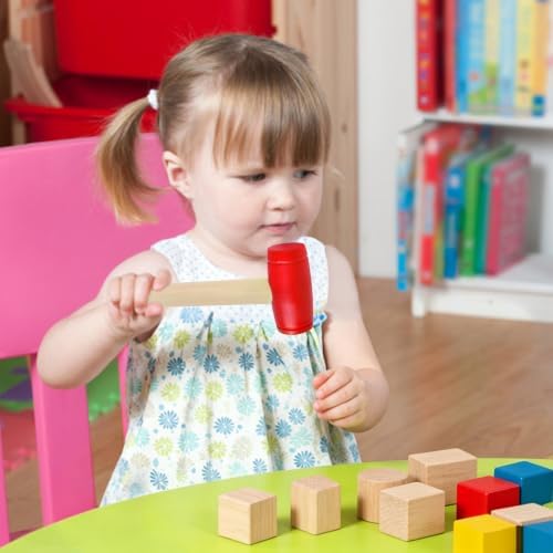 1Pcs Toy Hammer Simulation Wooden Hammers Plastic Toddler Hammer SmallPortable Kids Maintenance Tools Toys Pretend Fake Mallet Hammers for Boys Girls - Image 2