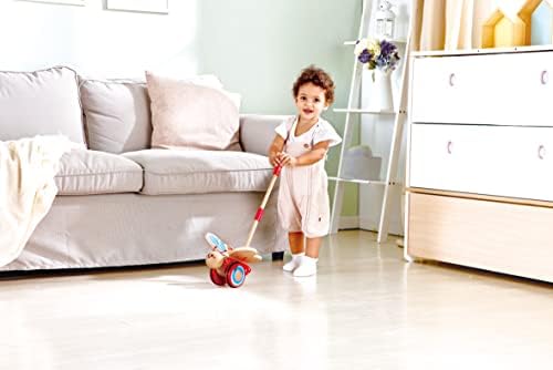 Award Winning Hape Butterfly Wooden Push and Pull Walking Toy, L: 6.3, W: 5.8, H: 22.2 inch, Red - Image 7