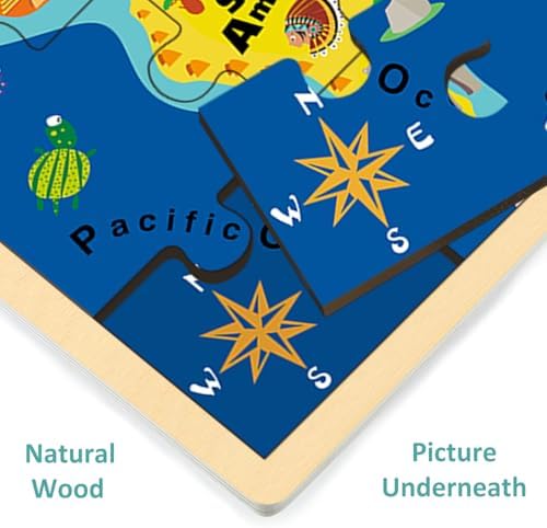 World Map Jigsaw Puzzle for Kids Ages 4-6, 24 Piece - Image 5