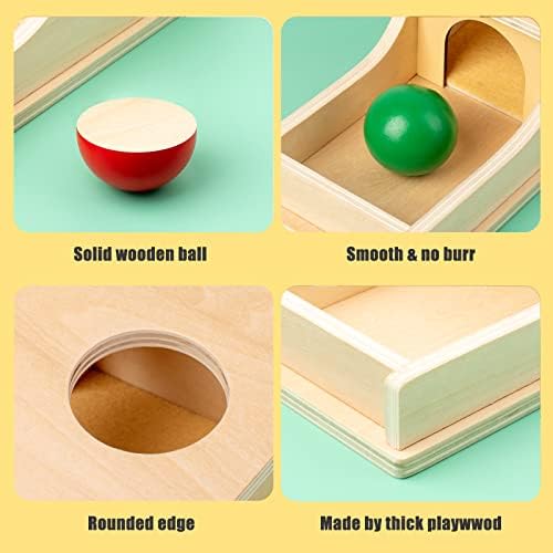 Montessori Toys for 1 Year Old, Ball Drop Toy, Object Permanence Box - Image 4
