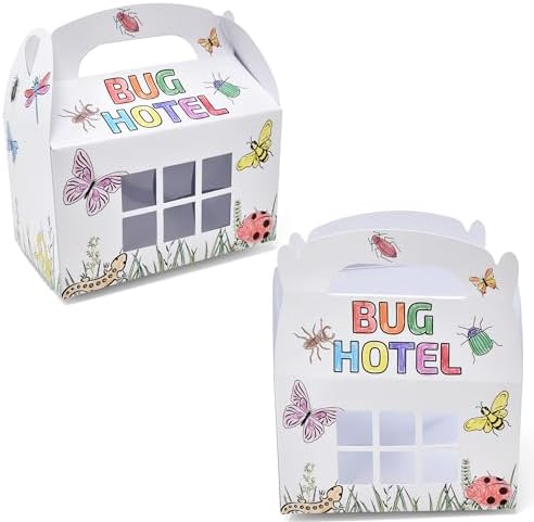 Gift Boutique Bug Hotel Craft Kit for Kids 24 Pack, Color Your Own Cardboard Insect Catcher Boxes for Critter Collection Party Favors Kid School - Image 5