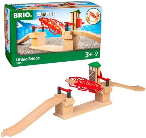 BRIO World Lifting Bridge - Moveable Wooden Train Accessory - FSC-Certified - Compatible with All BRIO Railway Sets - Includes 1 Lift & 2 Tracks - Creative Fun & Development - Kids Ages 3 & Up by Unknown