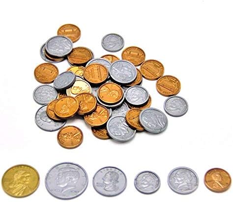hand2mind Fake Money Coin Kit, Detailed Fake Coins, Prop Money, Toy Money, Play Money for Kids, Realistic Money, Pretend Money for Kids Learning, Play Money Set, Plastic Coins (Set of 500 Coins) - Image 2