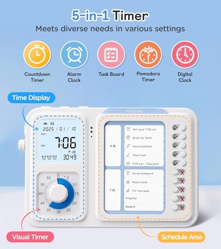 3-in-1 Visual Timer & ADHD Tool for Kids|Adults - Image 2