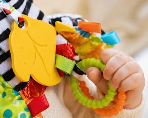 Balibazoo Zoya the Zebra Musical Hanging Baby Toy – Pull-String Lullaby Music Box, Baby Safe Mirror & Multi-Texture Teethers | Clip for Stroller, Car Seat & Carrier | Developmental Toy 0-24M - Image 6