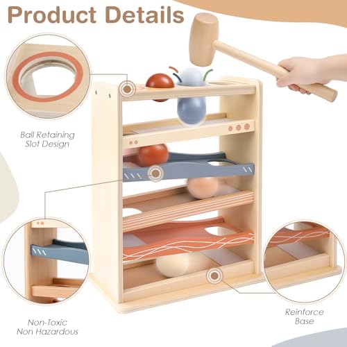 Vanplay Montessori Ball Drop Toys for 1 2 Year Old Boy Girls Birthday Gifts - Image 5