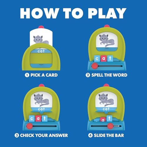 Educational Insights Spell & Drop Word Building Set - CVC Word Games, Kindergarten Learning Activities, Preschool Sight Words, Spelling Toys and Reading Games for Kids 5-7, Learn to Read Flash Cards - Image 3