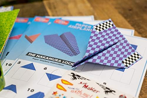 TS Shure by Bendon Paper Airplanes Mini Activity Tin with 20 Paper Airplanes and Sticker Sheet 50435 - Image 7