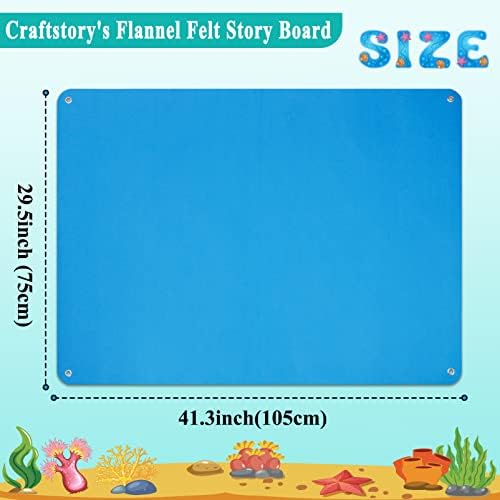 Craftstory 3.5 Feet Flannel-Board for Toddlers Preschool as Kids Felt Stories Activities Play Kits Wall-Hanging Birthday Gifts (Blue) - Image 4